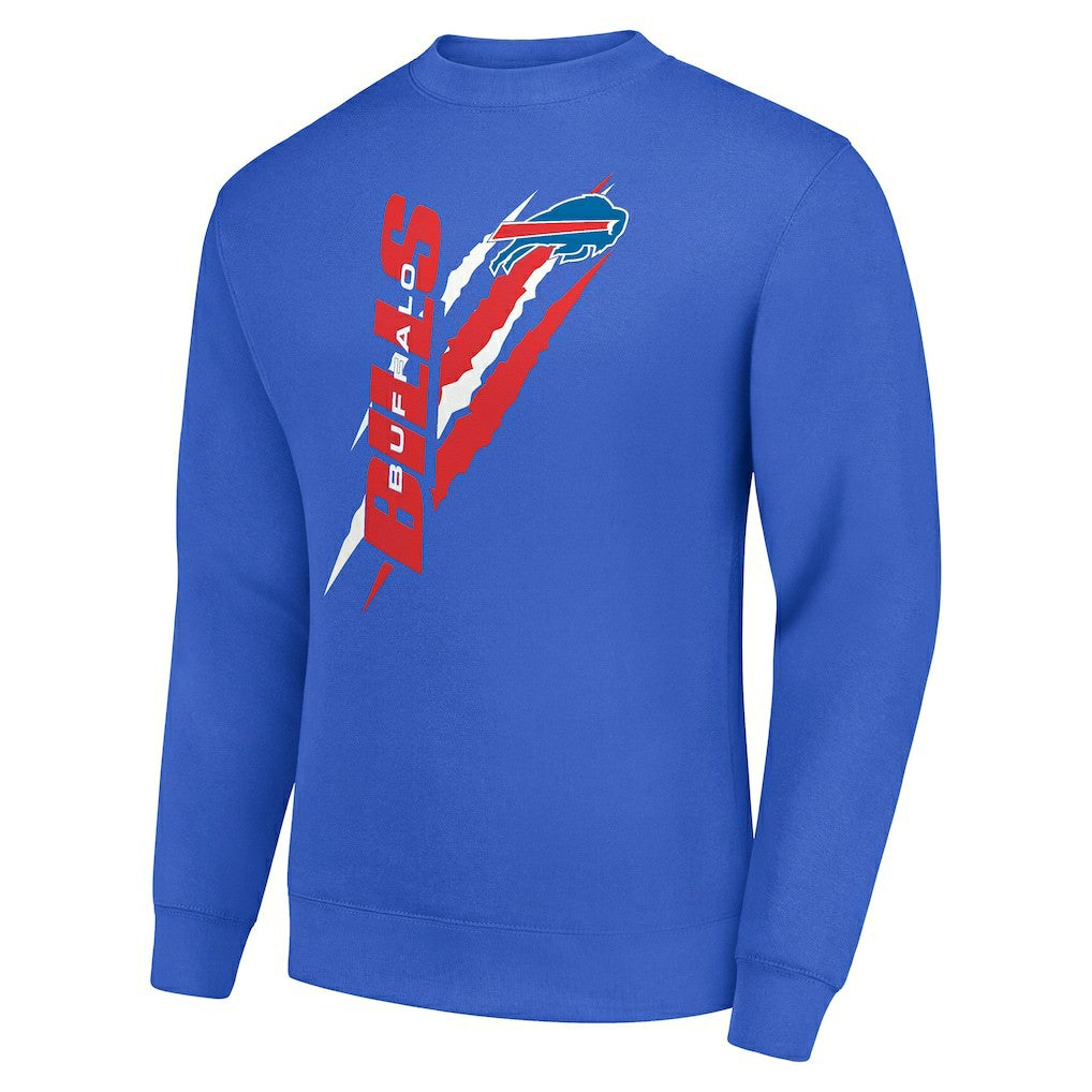 Starter Color Scratch Team Graphic Fleece Pullover Sweatshirt - Buffalo Bills