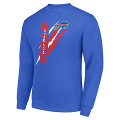 Starter Color Scratch Team Graphic Fleece Pullover Sweatshirt - Buffalo Bills