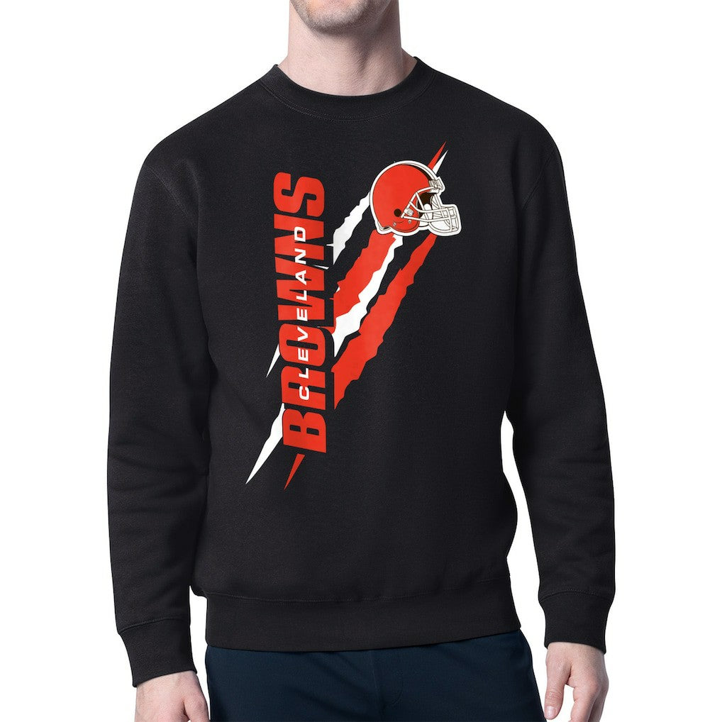 Starter Color Scratch Team Graphic Fleece Pullover Sweatshirt - Cleveland Browns