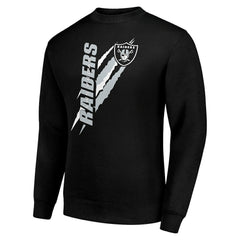 Starter Color Scratch Team Graphic Fleece Pullover Sweatshirt - Las Vegas Raiders