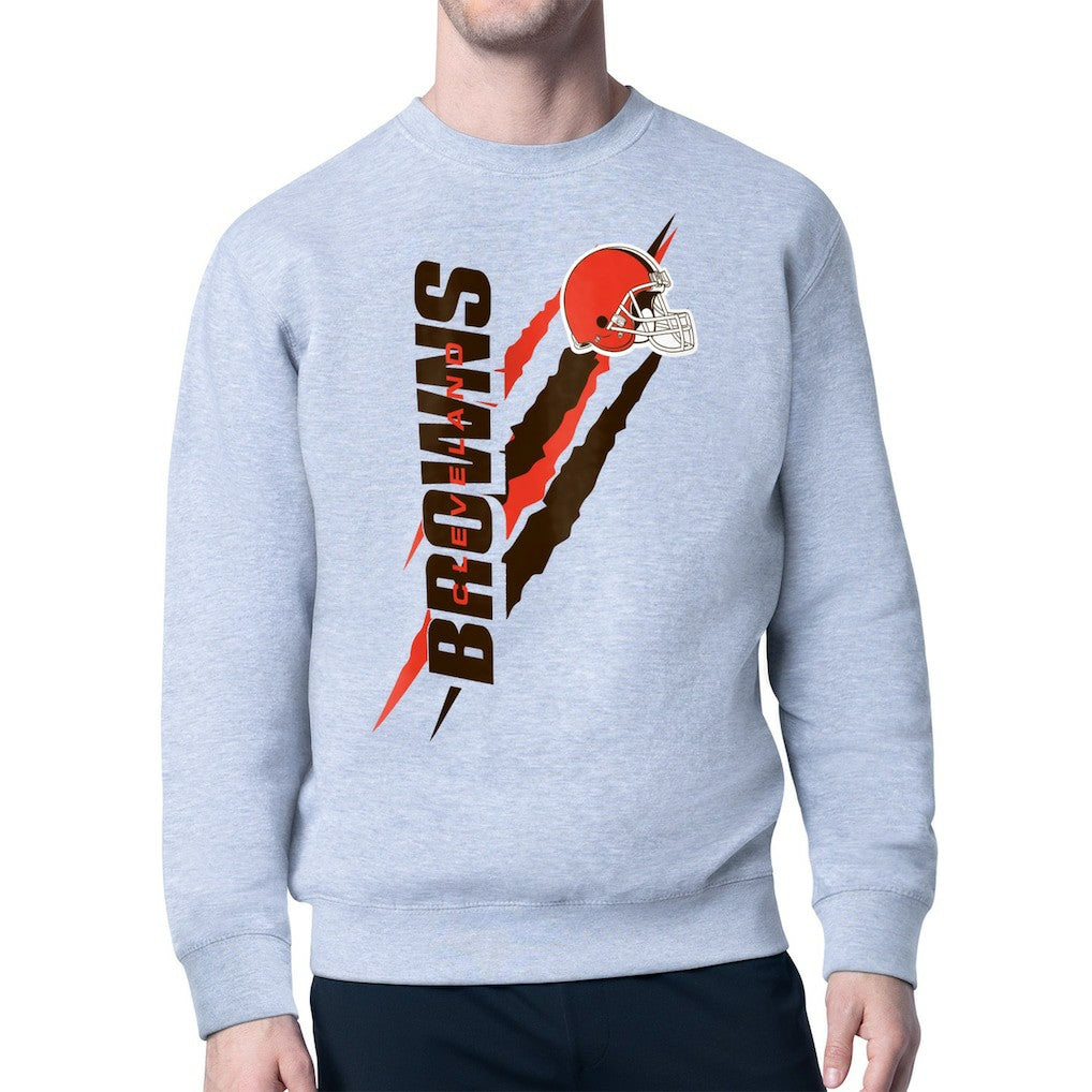Starter Color Scratch Team Graphic Fleece Pullover Sweatshirt - Cleveland Browns