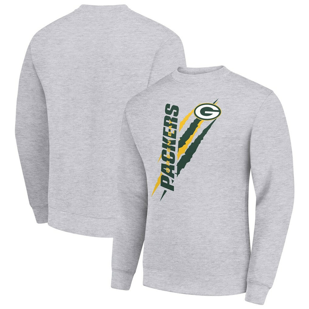 Starter Color Scratch Team Graphic Fleece Pullover Sweatshirt - Green Bay Packers