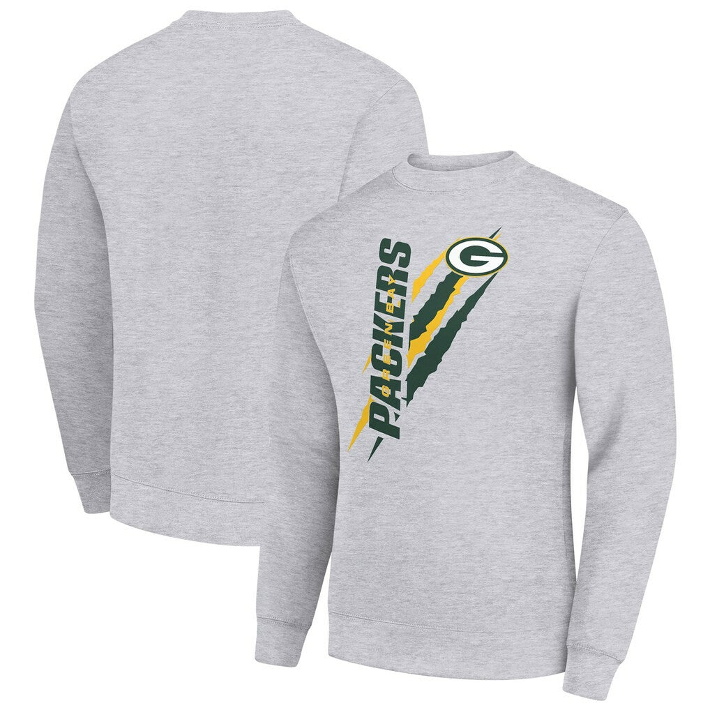 Starter Color Scratch Team Graphic Fleece Pullover Sweatshirt - Green Bay Packers