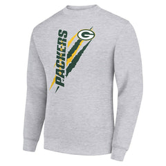 Starter Color Scratch Team Graphic Fleece Pullover Sweatshirt - Green Bay Packers