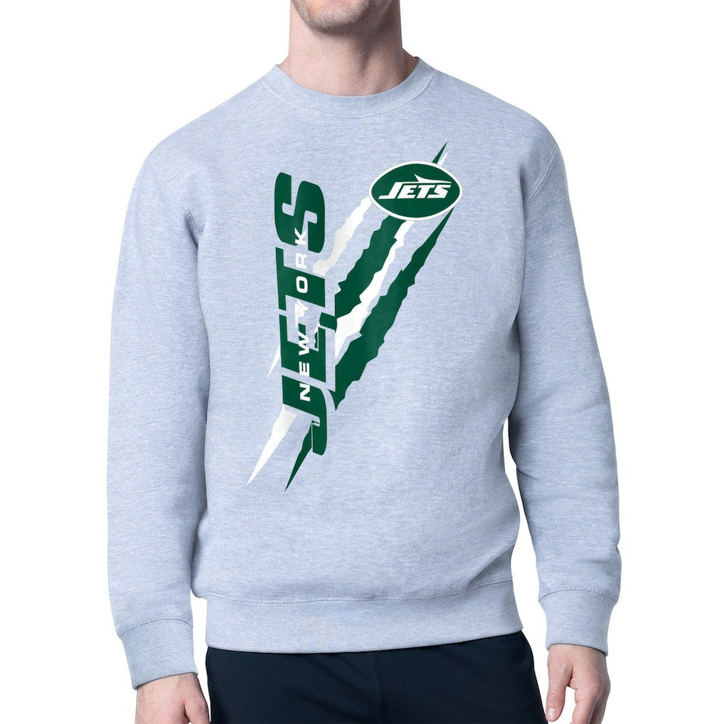 Starter Color Scratch Team Graphic Fleece Pullover Sweatshirt - New York Jets