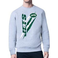 Starter Color Scratch Team Graphic Fleece Pullover Sweatshirt - New York Jets