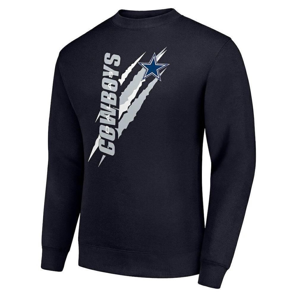 Starter Color Scratch Team Graphic Fleece Pullover Sweatshirt - Dallas Cowboys