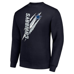 Starter Color Scratch Team Graphic Fleece Pullover Sweatshirt - Dallas Cowboys