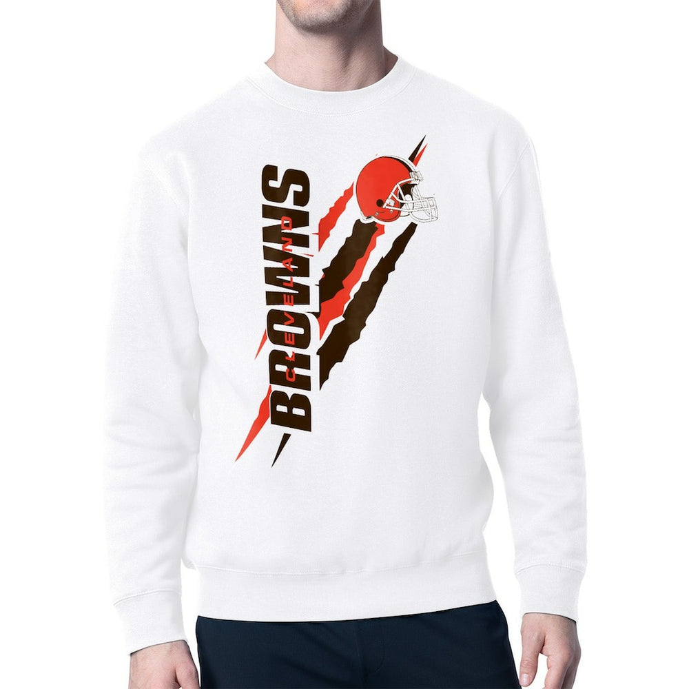 Starter Color Scratch Team Graphic Fleece Pullover Sweatshirt - Cleveland Browns