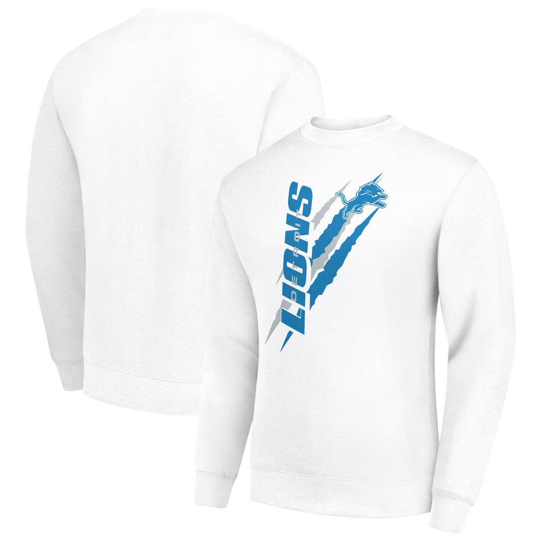 Starter Color Scratch Team Graphic Fleece Pullover Sweatshirt - Detroit Lions