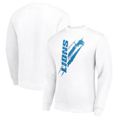 Starter Color Scratch Team Graphic Fleece Pullover Sweatshirt - Detroit Lions