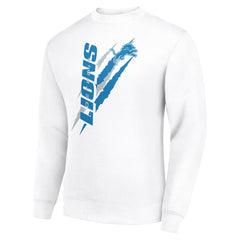 Starter Color Scratch Team Graphic Fleece Pullover Sweatshirt - Detroit Lions