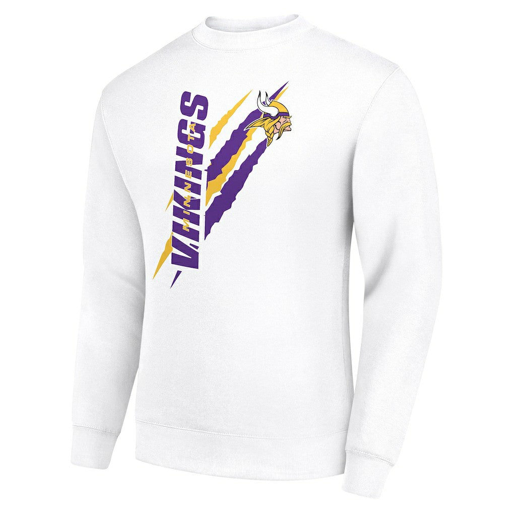 Starter Color Scratch Team Graphic Fleece Pullover Sweatshirt - Minnesota Vikings