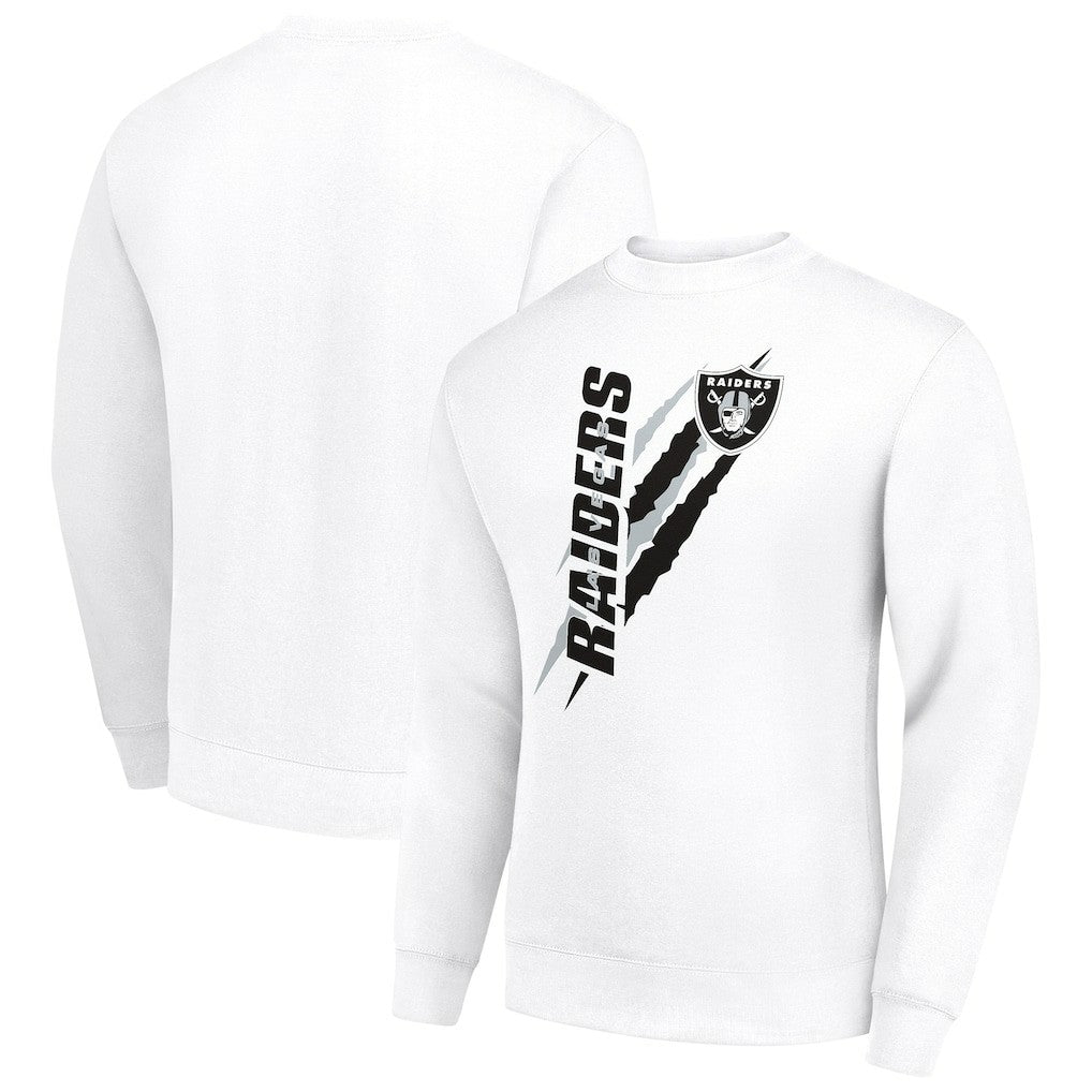 Starter Color Scratch Team Graphic Fleece Pullover Sweatshirt - Las Vegas Raiders