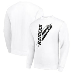 Starter Color Scratch Team Graphic Fleece Pullover Sweatshirt - Las Vegas Raiders