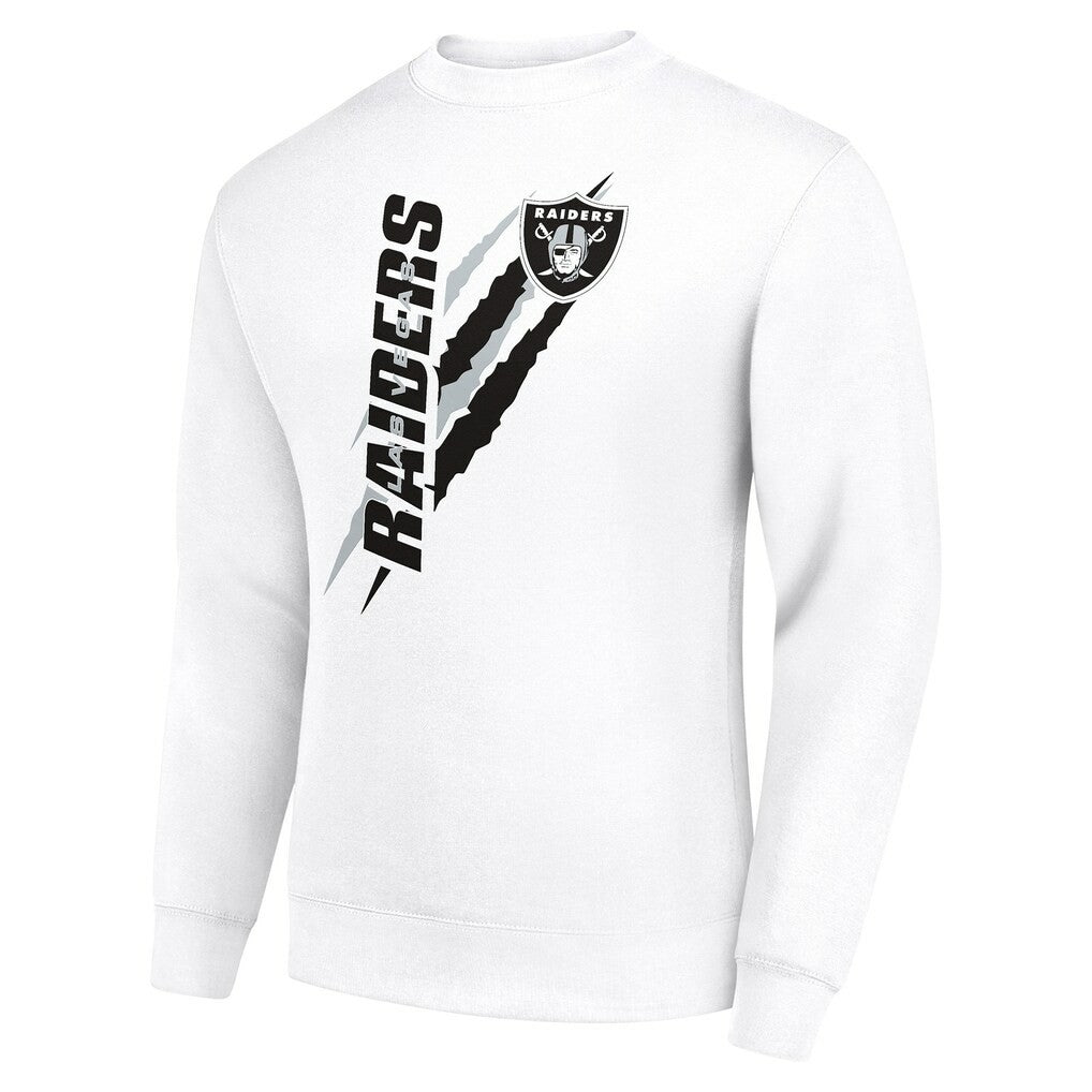 Starter Color Scratch Team Graphic Fleece Pullover Sweatshirt - Las Vegas Raiders