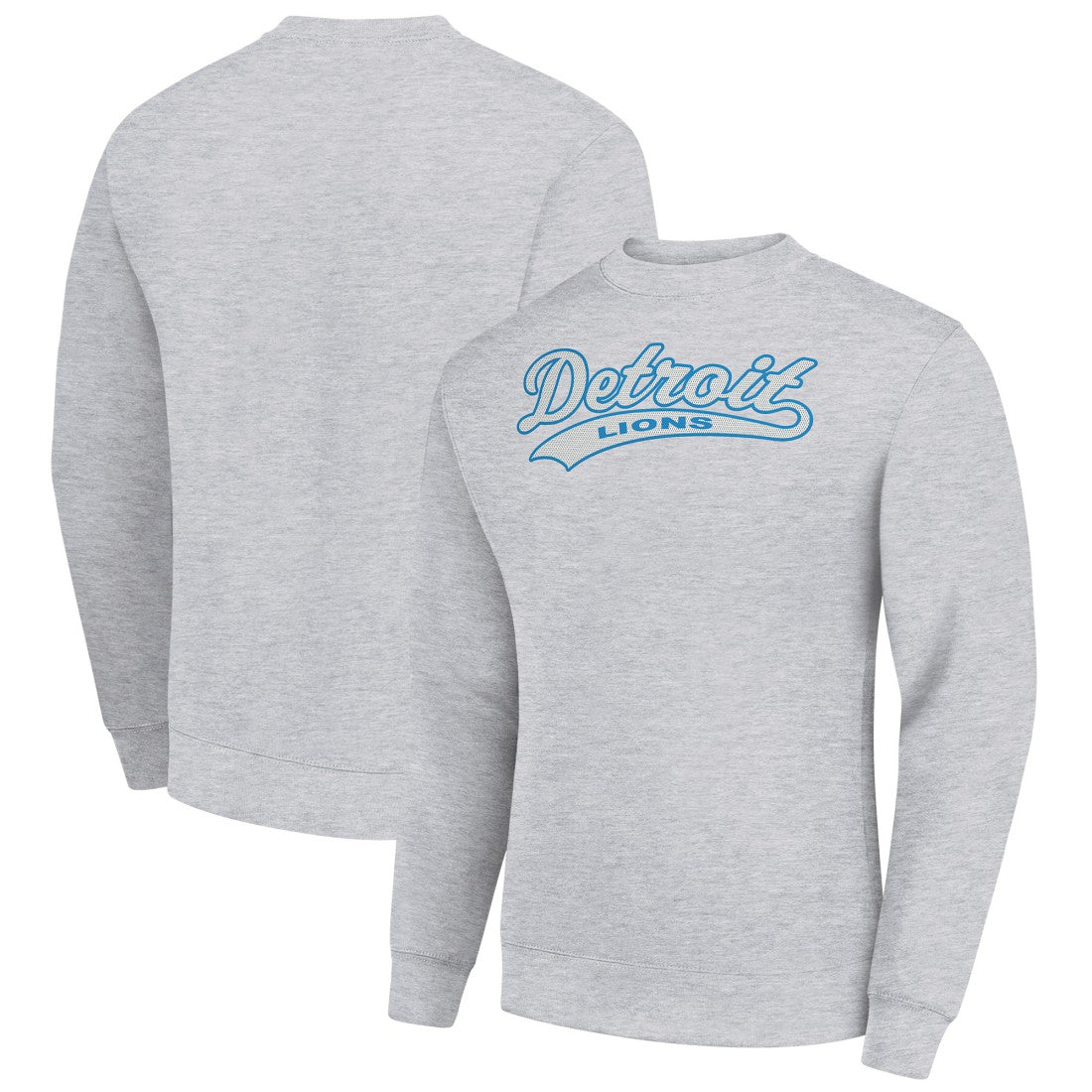 Starter Tailsweep Team Graphic Tri-Blend Fleece Pullover Sweatshirt - Detroit Lions