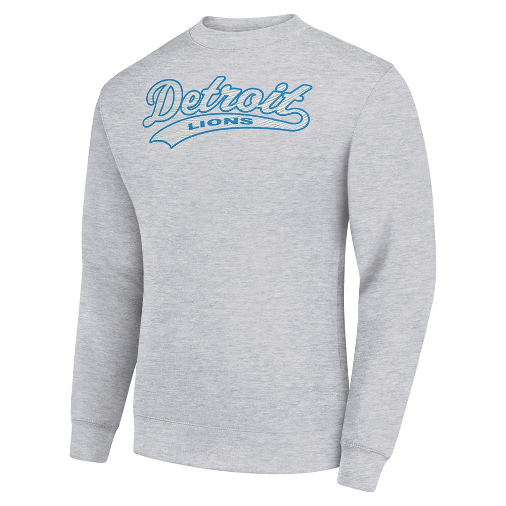 Starter Tailsweep Team Graphic Tri-Blend Fleece Pullover Sweatshirt - Detroit Lions