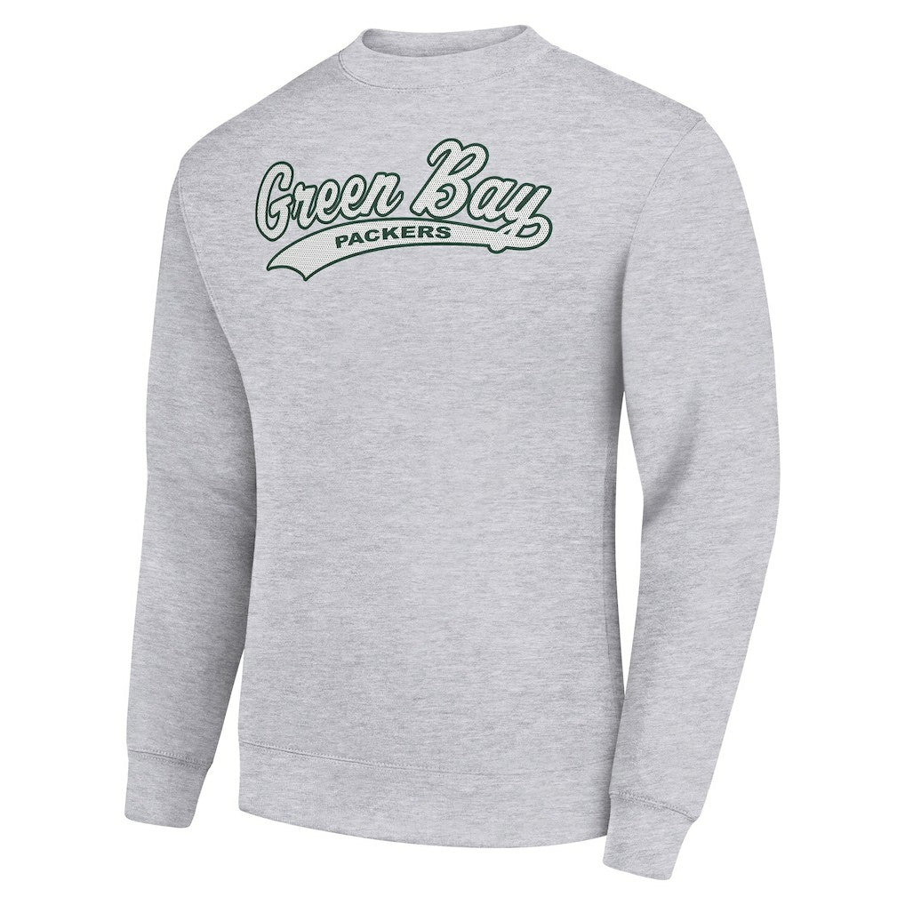 Starter Tailsweep Team Graphic Tri-Blend Fleece Pullover Sweatshirt - Green Bay Packers