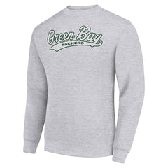 Starter Tailsweep Team Graphic Tri-Blend Fleece Pullover Sweatshirt - Green Bay Packers