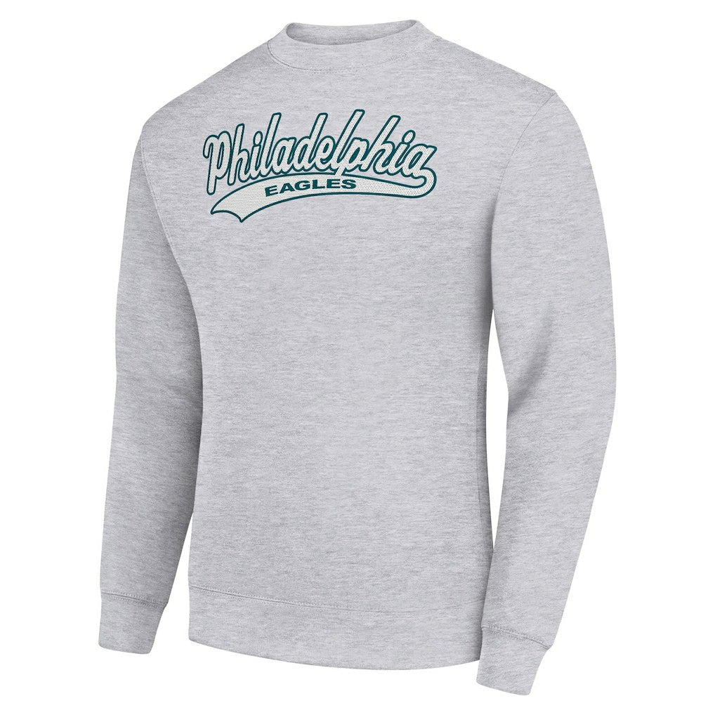 Starter Tailsweep Team Graphic Tri-Blend Fleece Pullover Sweatshirt - Philadelphia Eagles