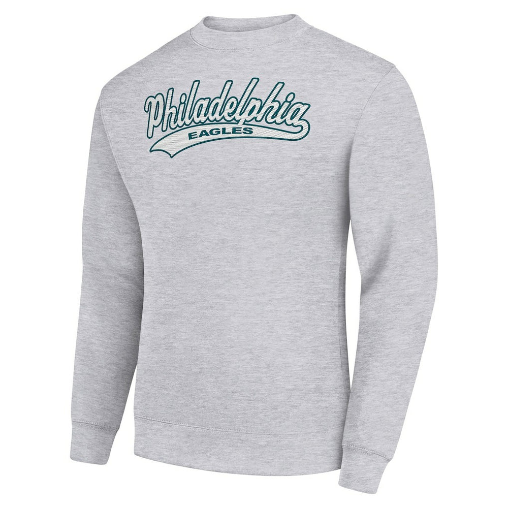Starter Tailsweep Team Graphic Tri-Blend Fleece Pullover Sweatshirt - Philadelphia Eagles
