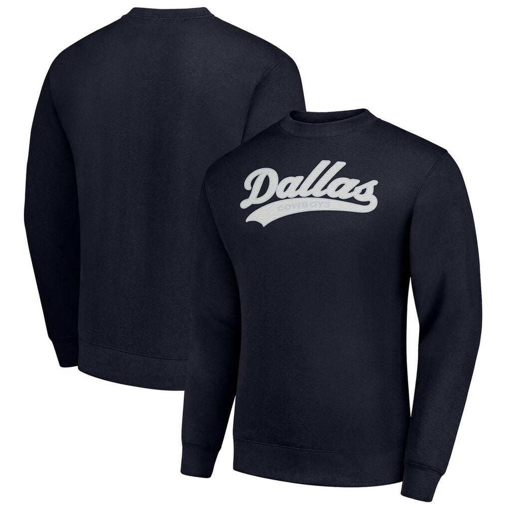 Starter Tailsweep Team Graphic Tri-Blend Fleece Pullover Sweatshirt - Dallas Cowboys