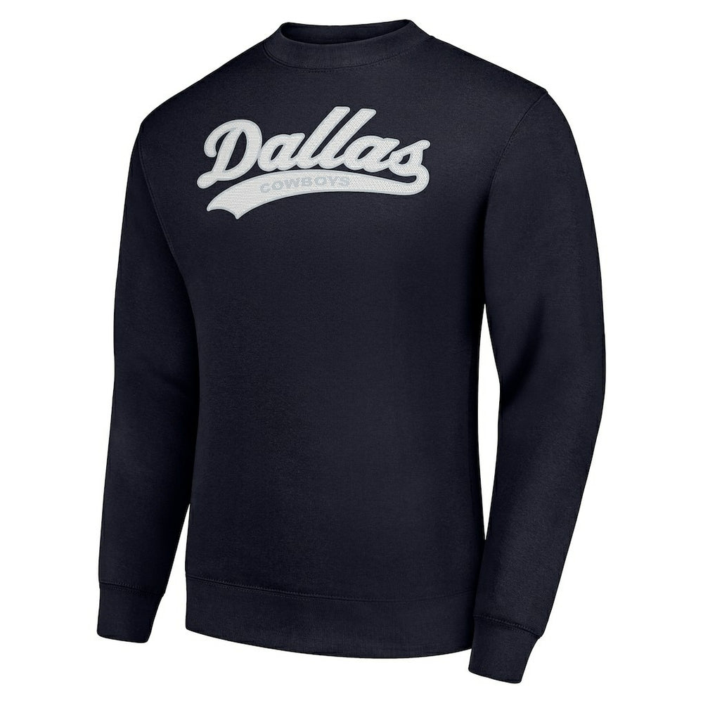 Starter Tailsweep Team Graphic Tri-Blend Fleece Pullover Sweatshirt - Dallas Cowboys