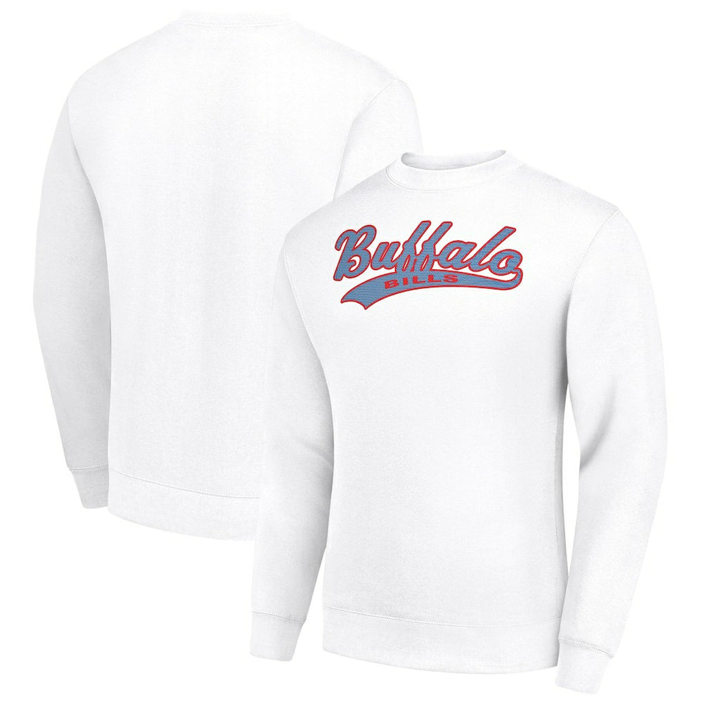 Starter Tailsweep Team Graphic Tri-Blend Fleece Pullover Sweatshirt - Buffalo Bills