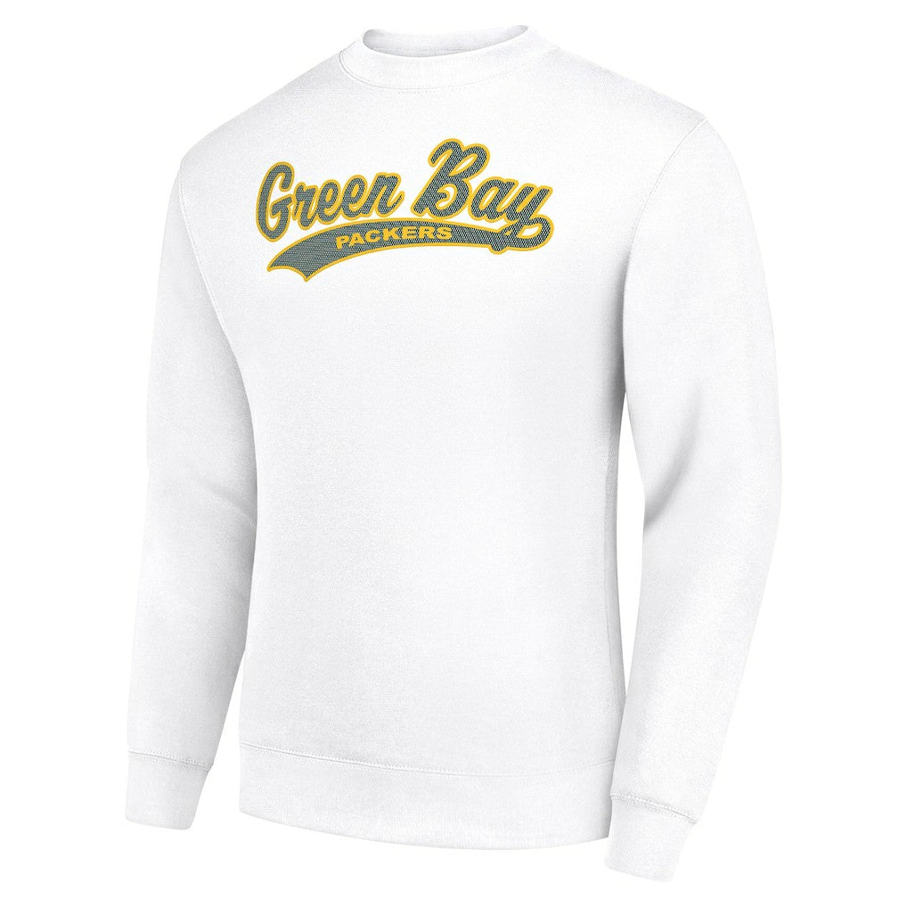 Starter Tailsweep Team Graphic Tri-Blend Fleece Pullover Sweatshirt - Green Bay Packers