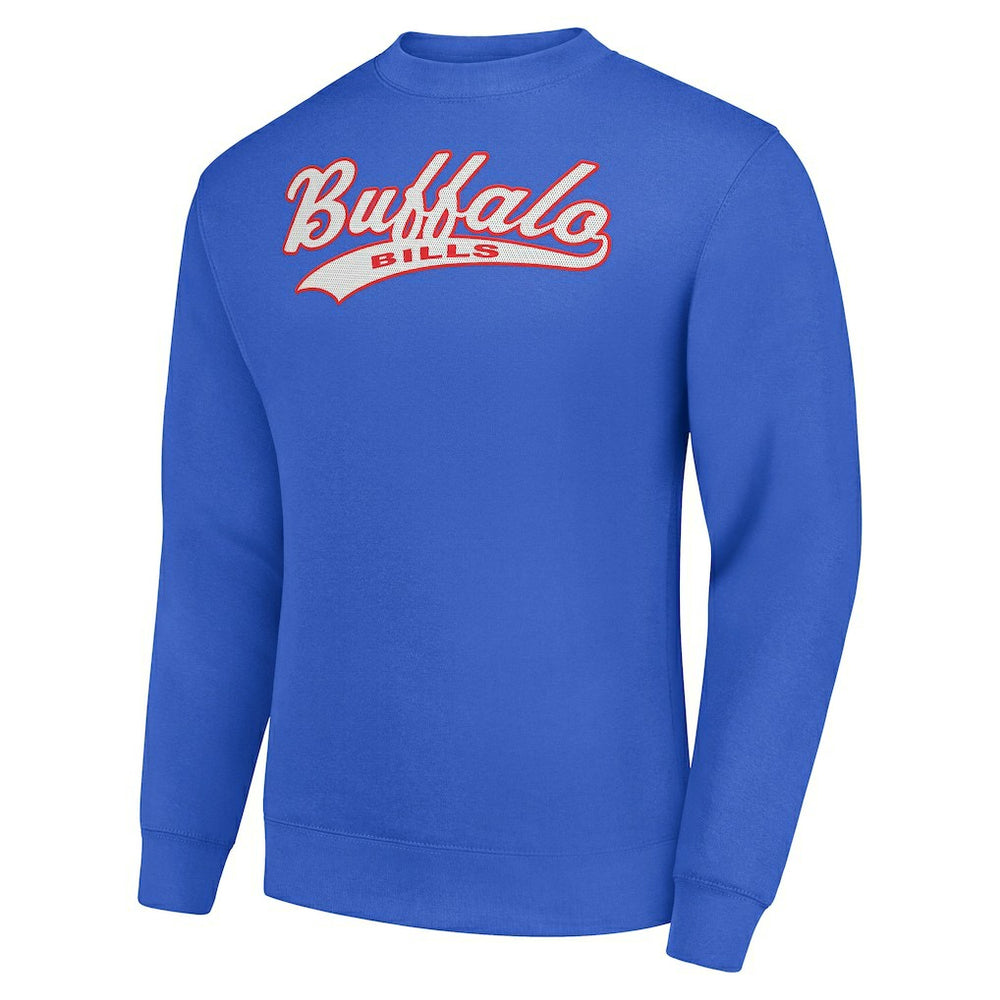 Starter Tailsweep Team Graphic Tri-Blend Fleece Pullover Sweatshirt - Buffalo Bills