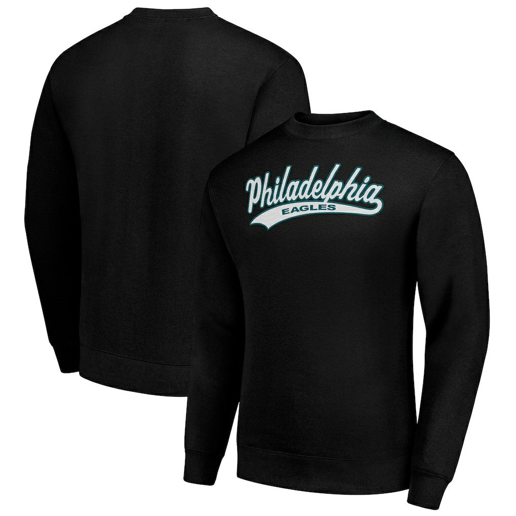Starter Tailsweep Team Graphic Tri-Blend Fleece Pullover Sweatshirt - Philadelphia Eagles