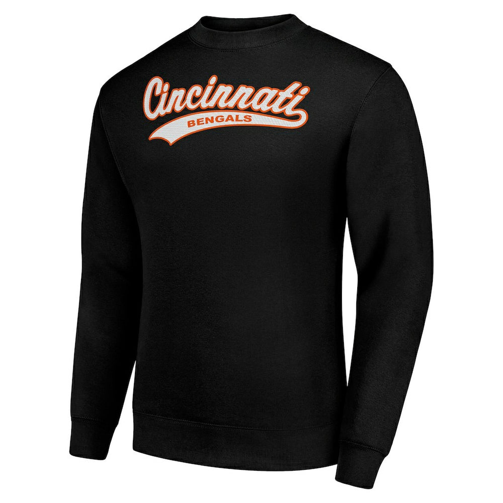 Starter Tailsweep Team Graphic Tri-Blend Fleece Pullover Sweatshirt - Cincinnati Bengals