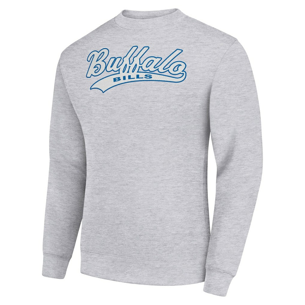 Starter Tailsweep Team Graphic Tri-Blend Fleece Pullover Sweatshirt - Buffalo Bills