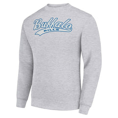 Starter Tailsweep Team Graphic Tri-Blend Fleece Pullover Sweatshirt - Buffalo Bills