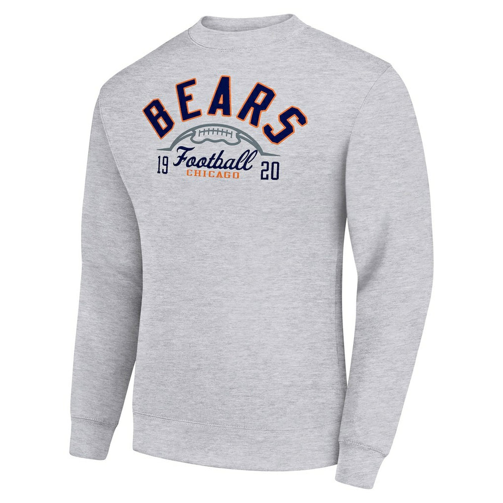 Starter Half Ball Team Graphic Tri-Blend Fleece Pullover Sweatshirt - Chicago Bears