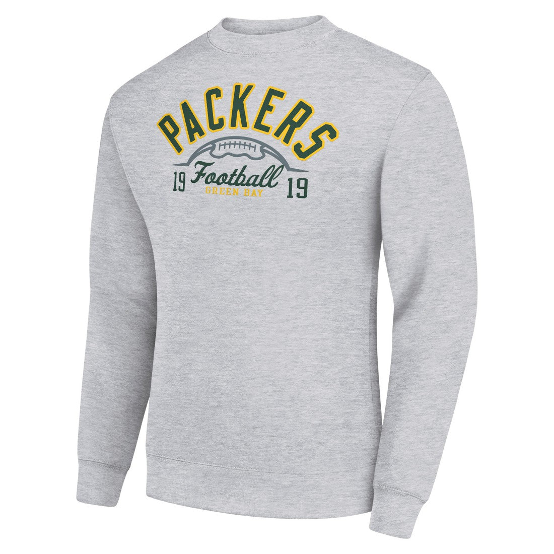 Starter Half Ball Team Graphic Tri-Blend Fleece Pullover Sweatshirt - Green Bay Packers
