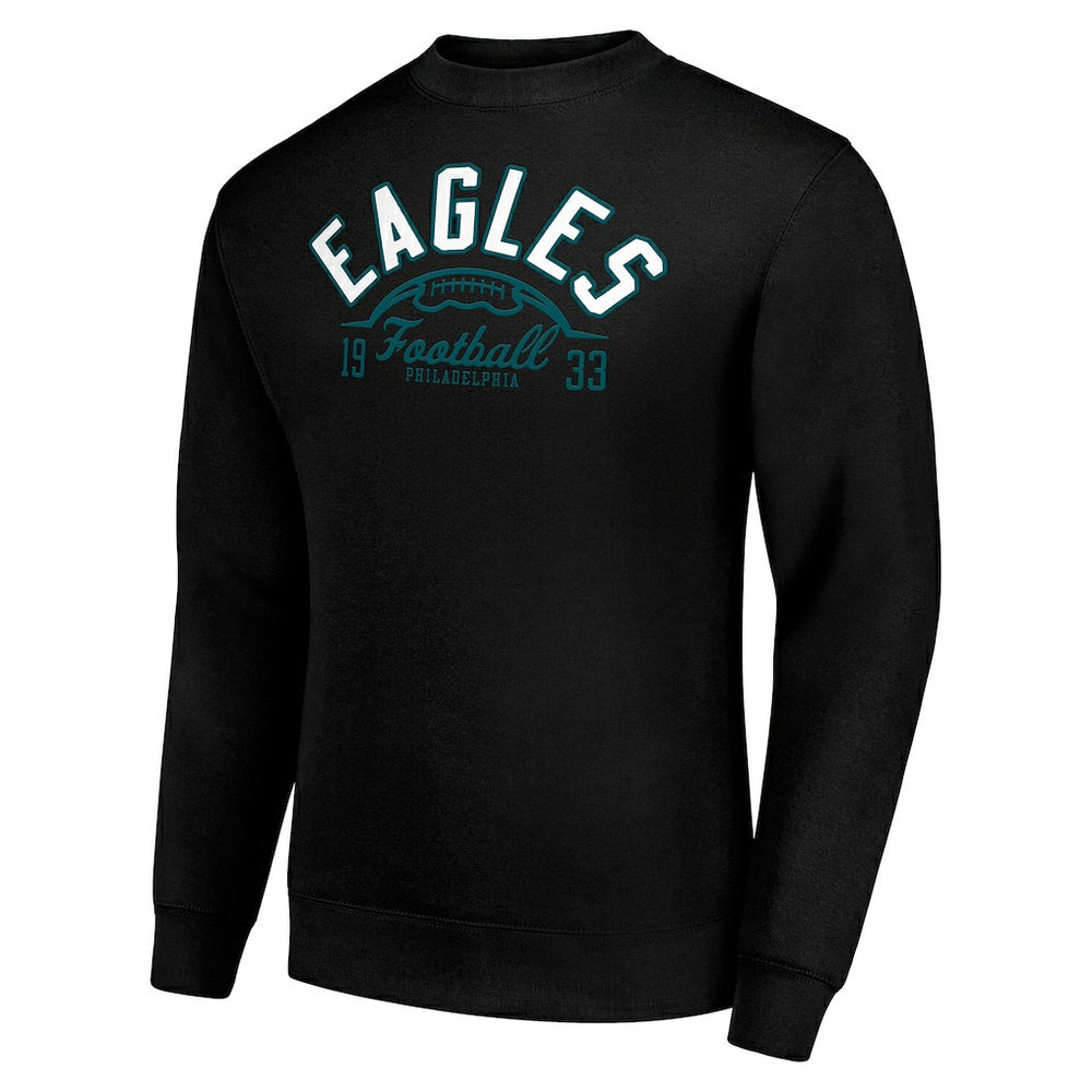 Starter Half Ball Team Graphic Tri-Blend Fleece Pullover Sweatshirt - Philadelphia Eagles