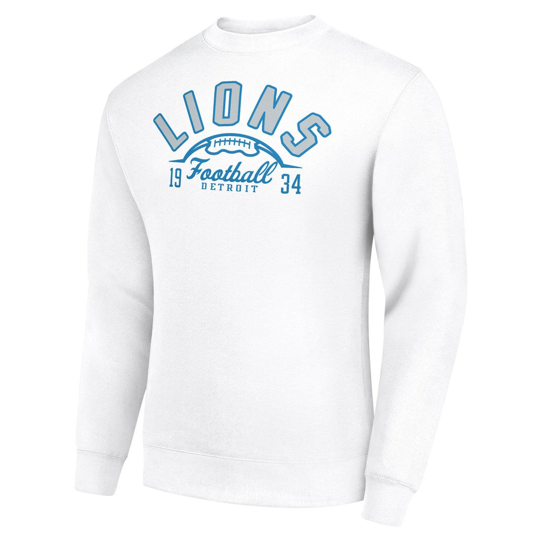 Starter Half Ball Team Graphic Tri-Blend Fleece Pullover Sweatshirt - Detroit Lions