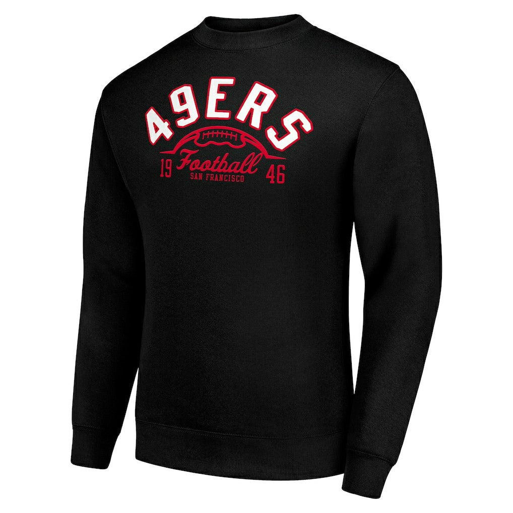 Starter Half Ball Team Graphic Tri-Blend Fleece Pullover Sweatshirt - San Francisco 49ers