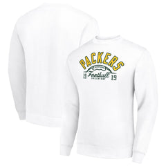 Starter Half Ball Team Graphic Tri-Blend Fleece Pullover Sweatshirt - Green Bay Packers
