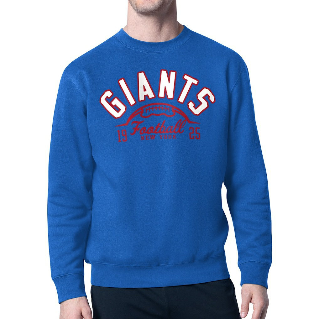 Starter Half Ball Team Graphic Fleece Pullover Sweatshirt - New York Giants