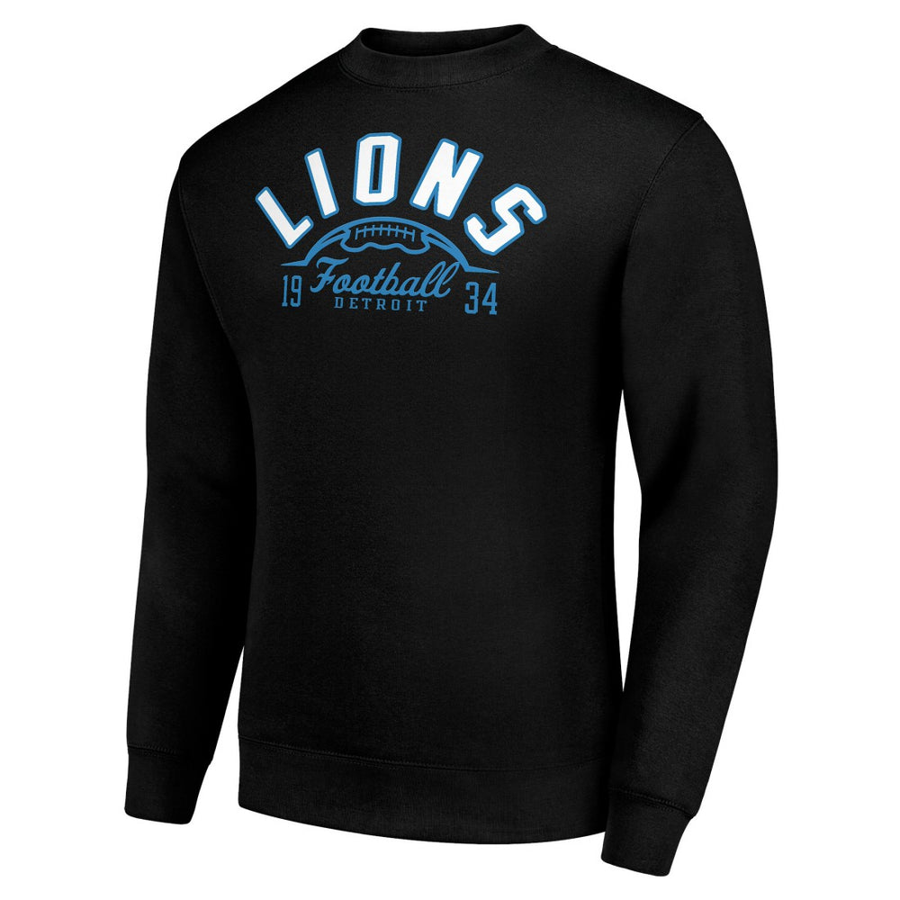 Starter Half Ball Team Graphic Fleece Pullover Sweatshirt - Detroit Lions