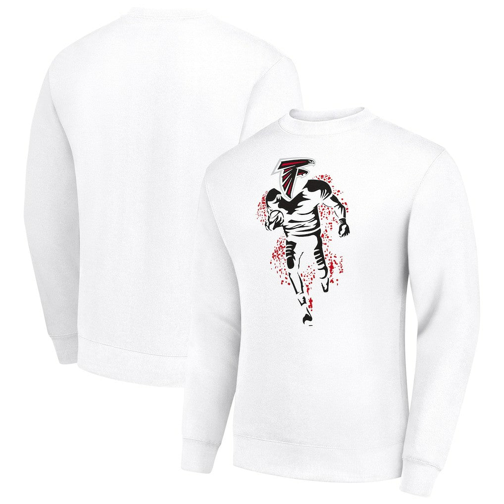 Starter Logoface Team Graphic Tri-Blend Fleece Pullover Sweatshirt - Atlanta Falcons