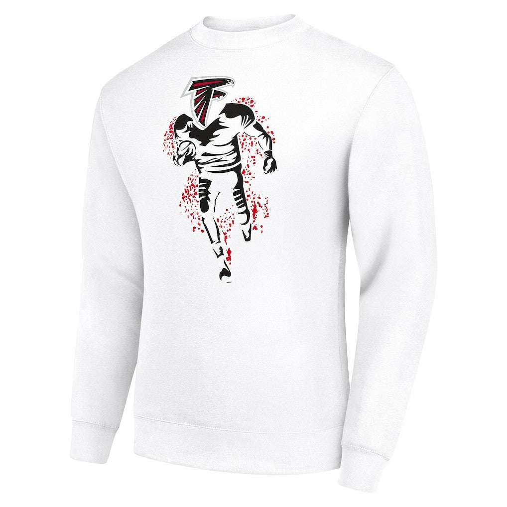 Starter Logoface Team Graphic Tri-Blend Fleece Pullover Sweatshirt - Atlanta Falcons