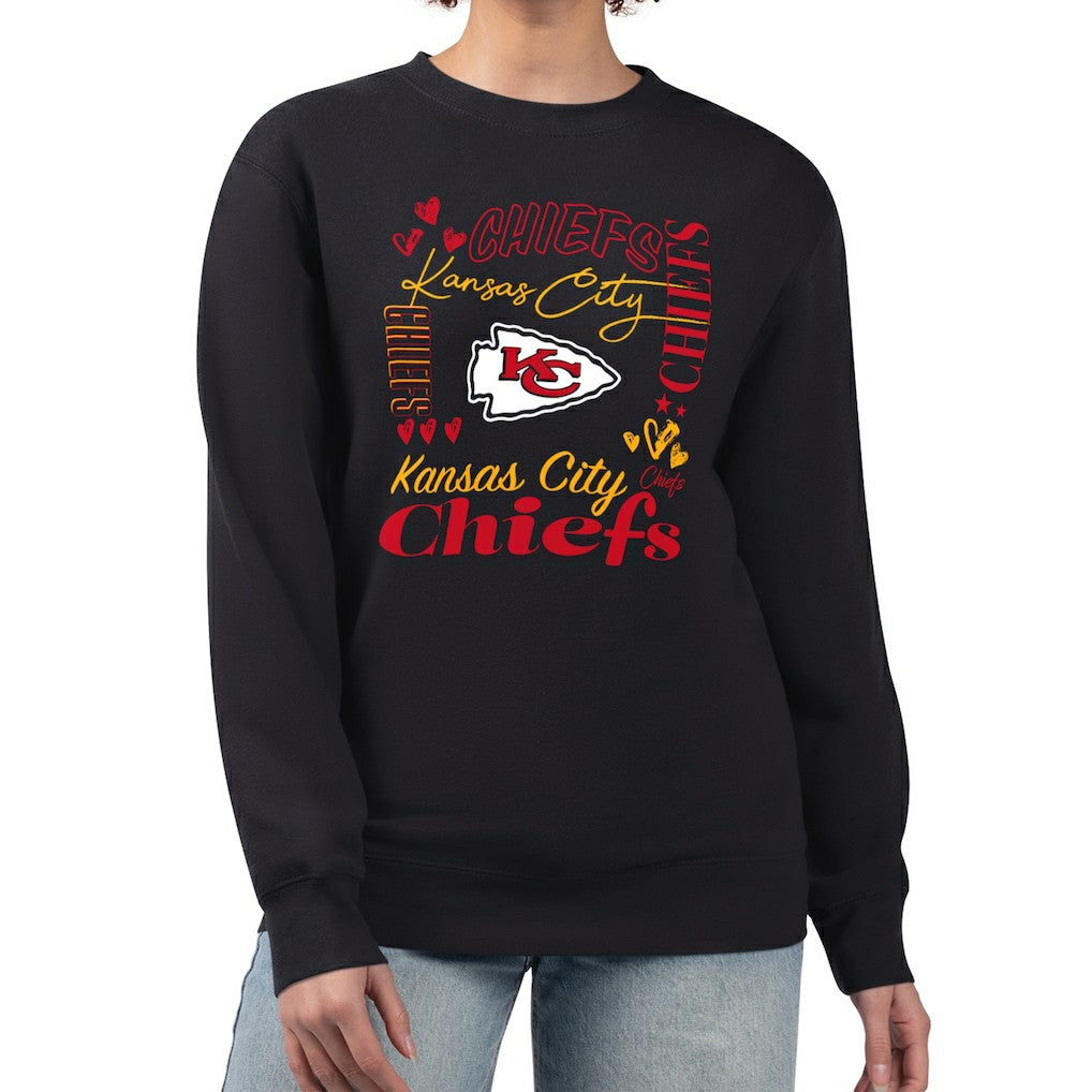 G-III 4Her by Carl Banks Women's Collage Graphic Fleece Pullover Sweatshirt - Kansas City Chiefs