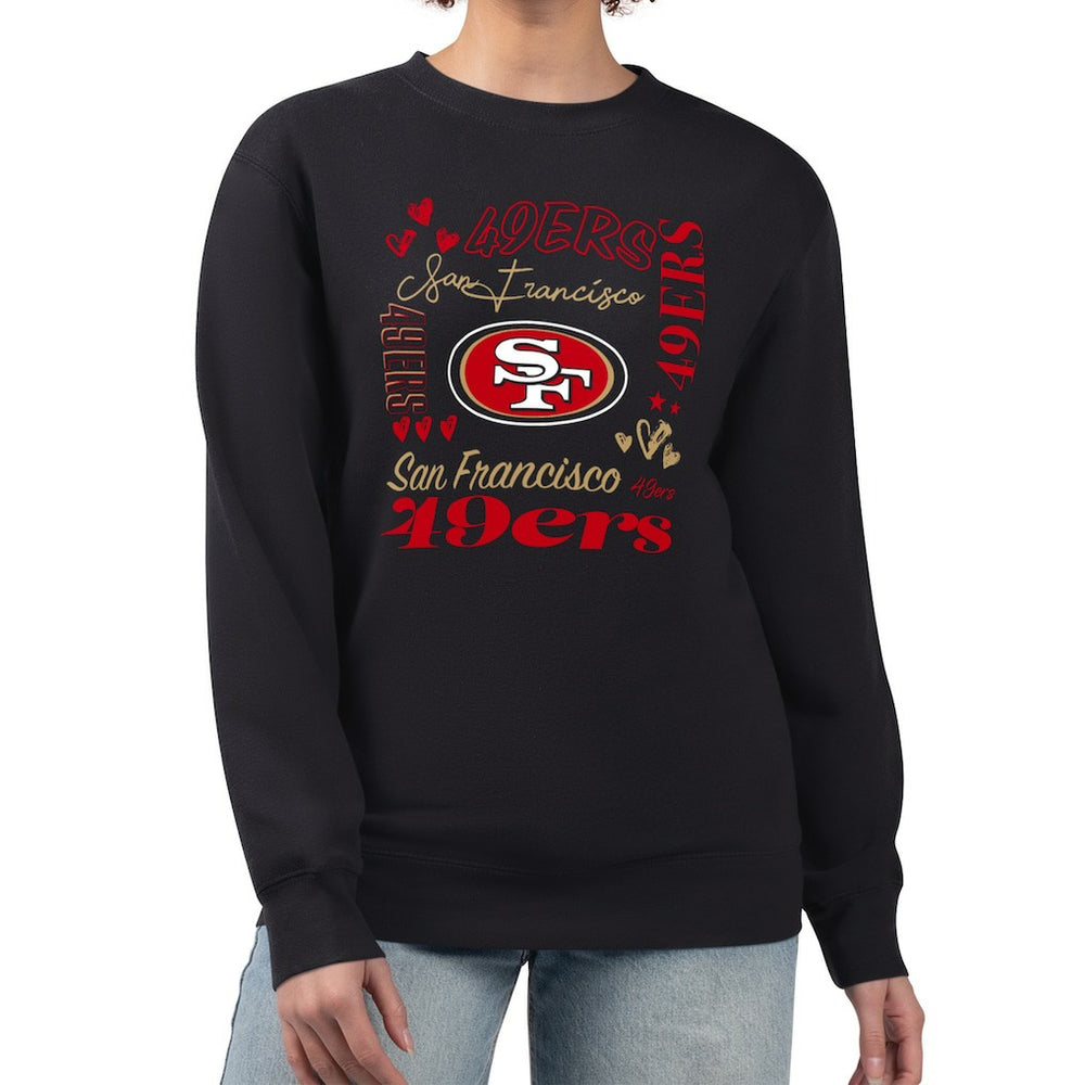 G-III 4Her by Carl Banks Women's Collage Graphic Fleece Pullover Sweatshirt - San Francisco 49ers