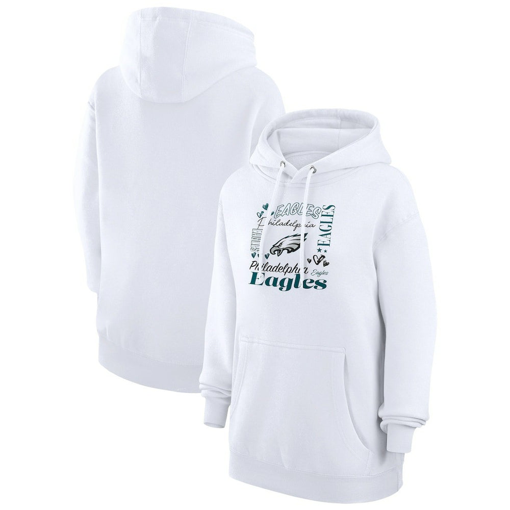 G-III 4Her by Carl Banks Women's Collage Graphic Fleece Pullover Hoodie - Philadelphia Eagles