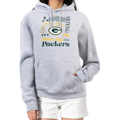 G-III 4Her by Carl Banks Women's Collage Graphic Fleece Pullover Hoodie - Green Bay Packers