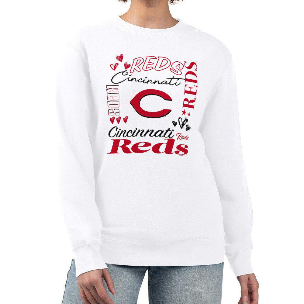 MLB Cincinnati Reds G-III 4Her by Carl Banks Women's Collage Team Graphic Fleece Pullover Hoodie